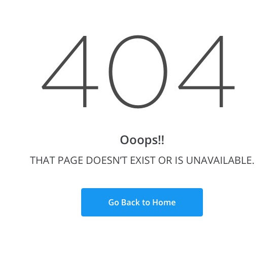 404 error